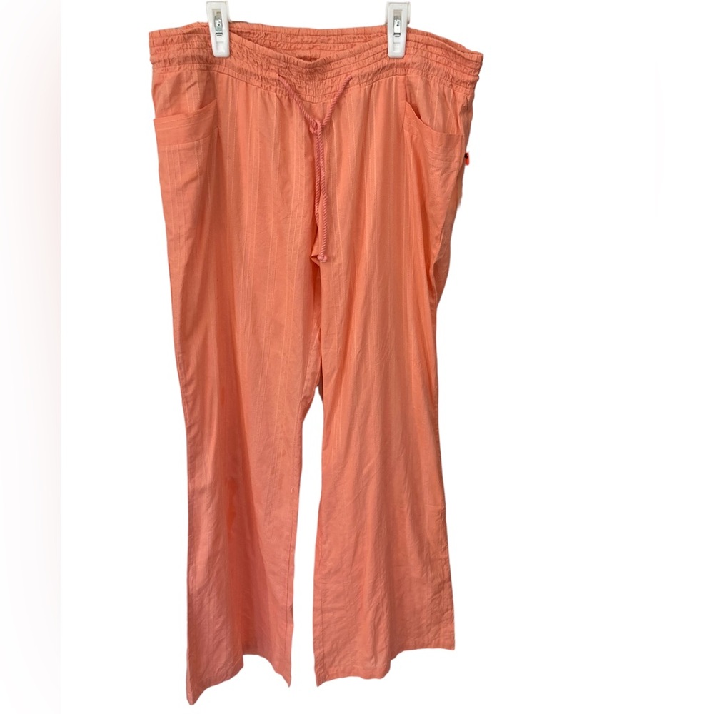 Women's Lightweight Drawstring Pants - Coral